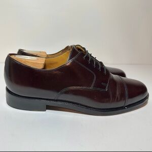 Cole Haan Mens 8.5 D Oxford Cap Tow Lace Up Dress Shoes Brown Leather 026606